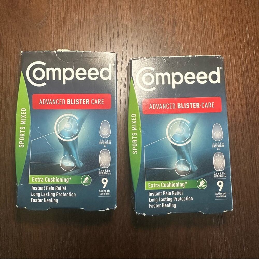 NEW!! Compeed Advanced Blister‎ Care Bundle, Sports Mixed, 18 Gel Cushions Total
